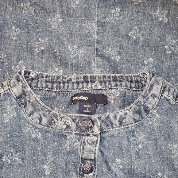 Baby Gap Jean Floral Print Romper Size 4T - Picture 14 of 14